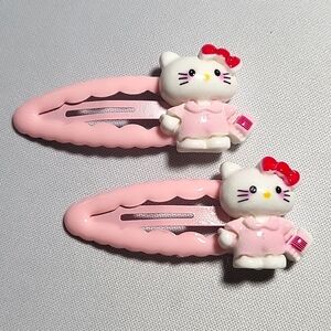 Hello Kitty Pink Hair Clips Set - 2pcs